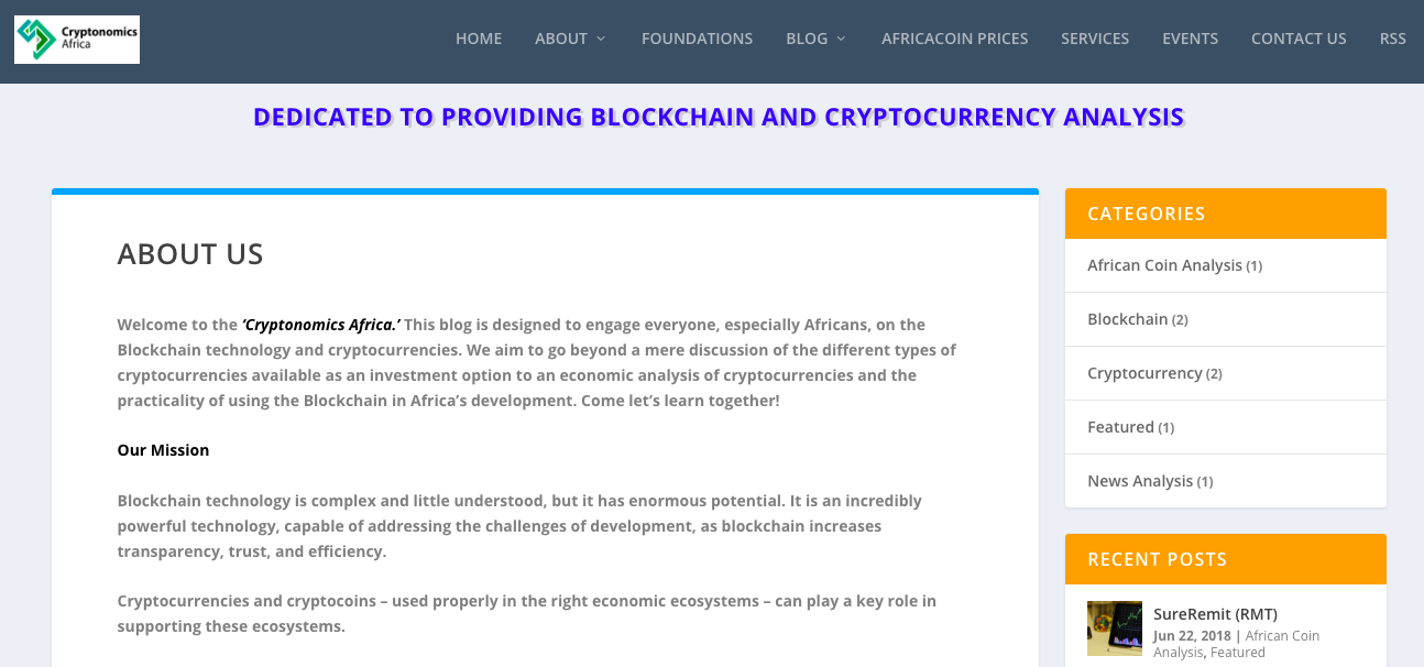 Cryptonomics Africa Blog