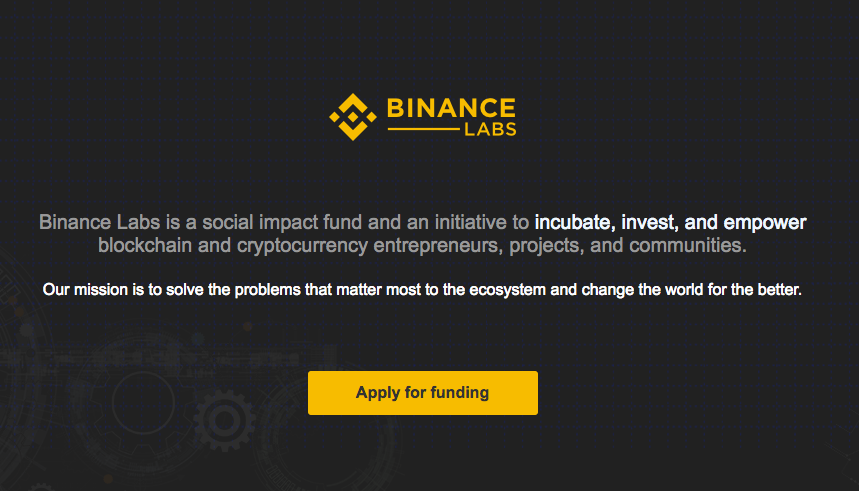 Binance Labs Opens Second Round of Applications for Incubator