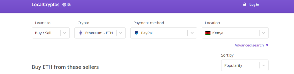 buy ETH using PayPal