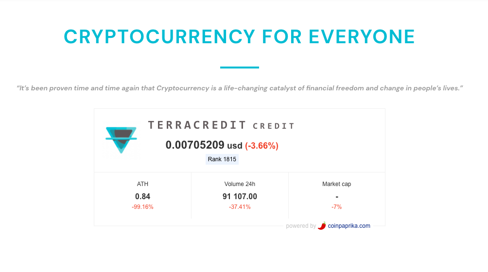 TerraCredit Coinpayments