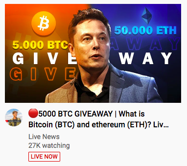 YouTube Crypto Scam